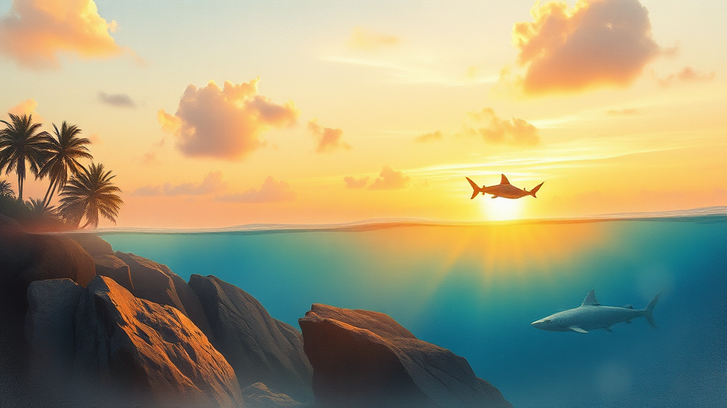 오키나와 추천 여행 코스 (watercolor 스타일)