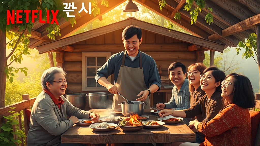 민박 예능의 새로운 도전 (illustration 스타일)