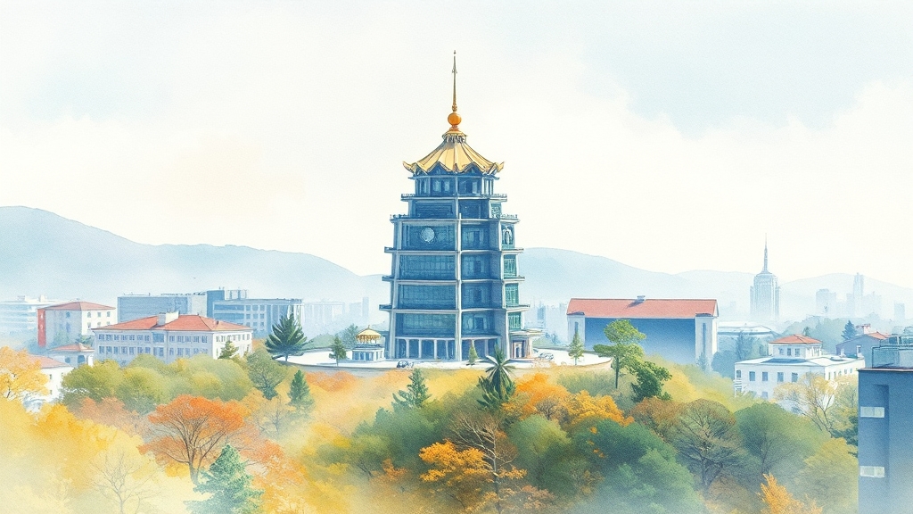 철산역 자이 입지 분석 (watercolor 스타일)