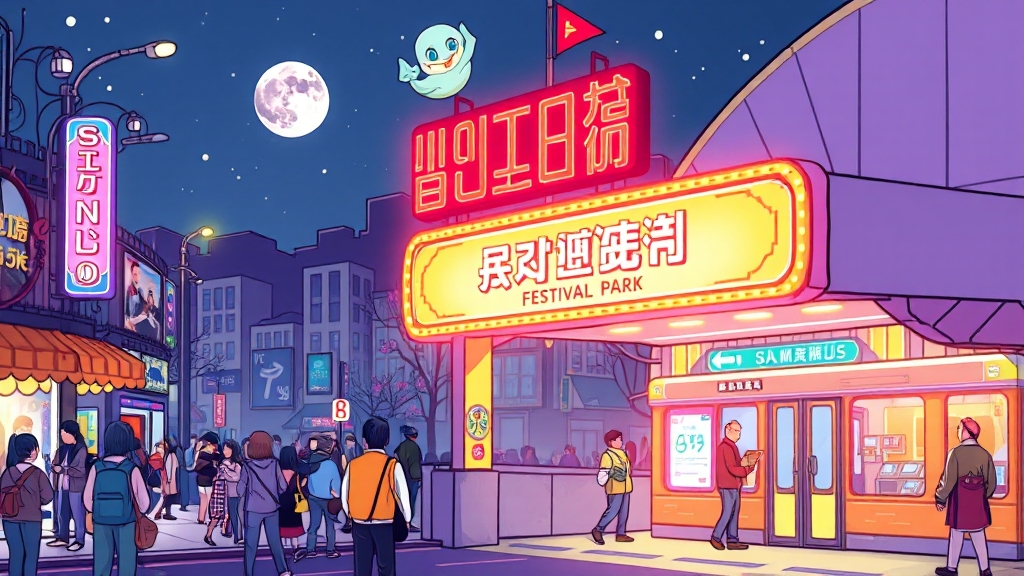 교통 정보 및 오시는 길 (cartoon 스타일)