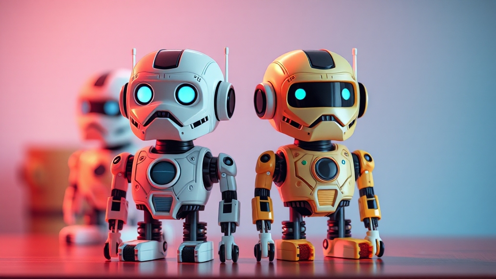 AI 챗봇 비교: 기능, 장단점 (realistic 스타일)