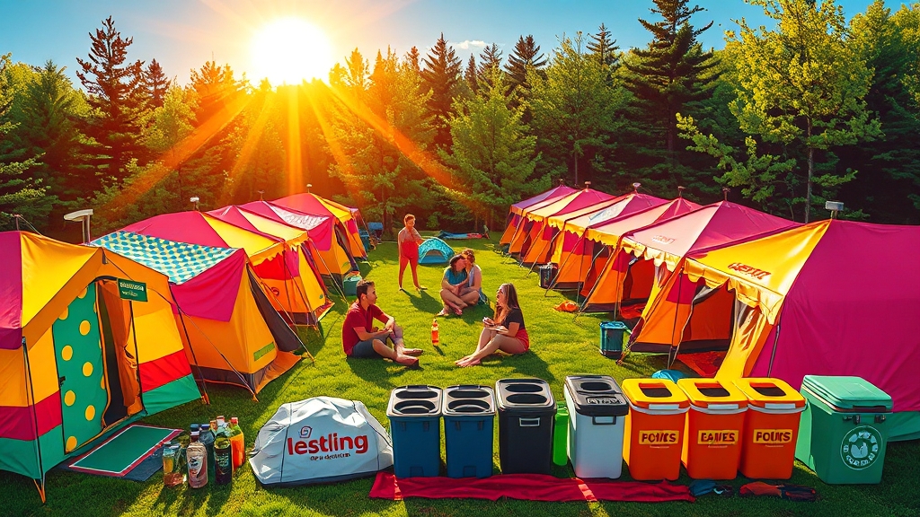 야영장 시설, 뭐가 있을까? (popart 스타일)