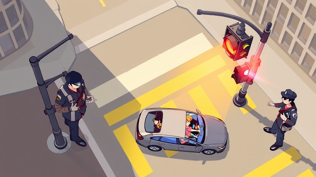 스쿨존 신호위반, 법적 처벌은? (cartoon 스타일)