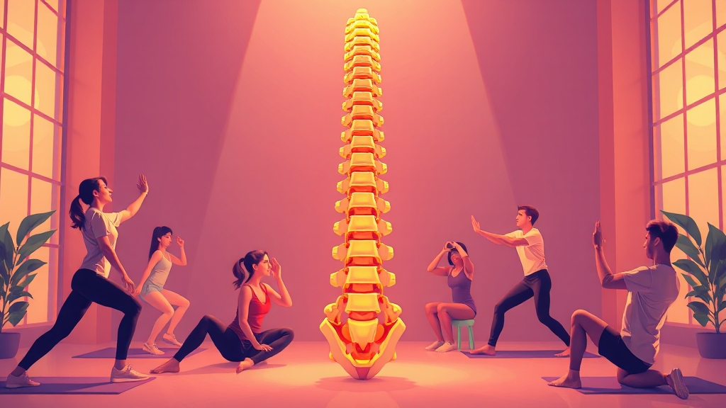 척추전방전위증, 비수술 치료법은? (illustration 스타일)