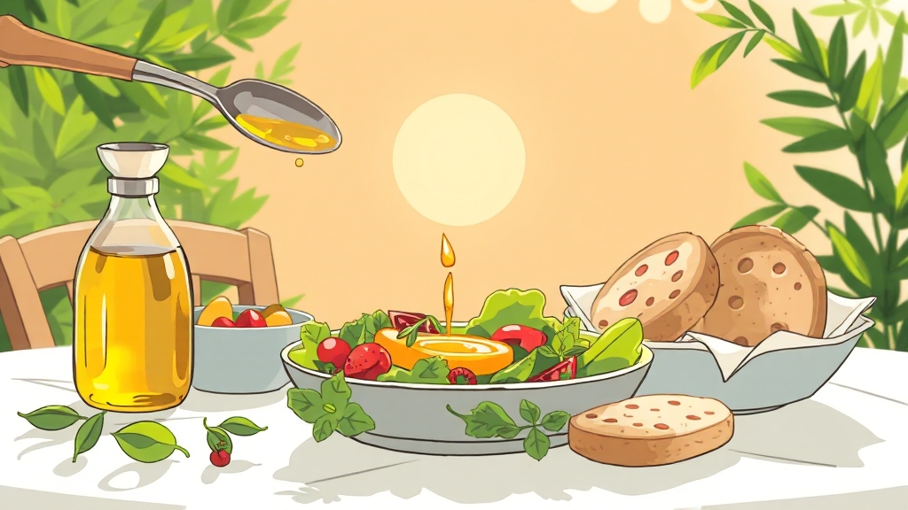 올리브 오일, 이렇게 드세요! (illustration 스타일)
