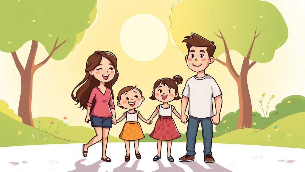 가족 문제 해결의 시작 (cartoon 스타일)