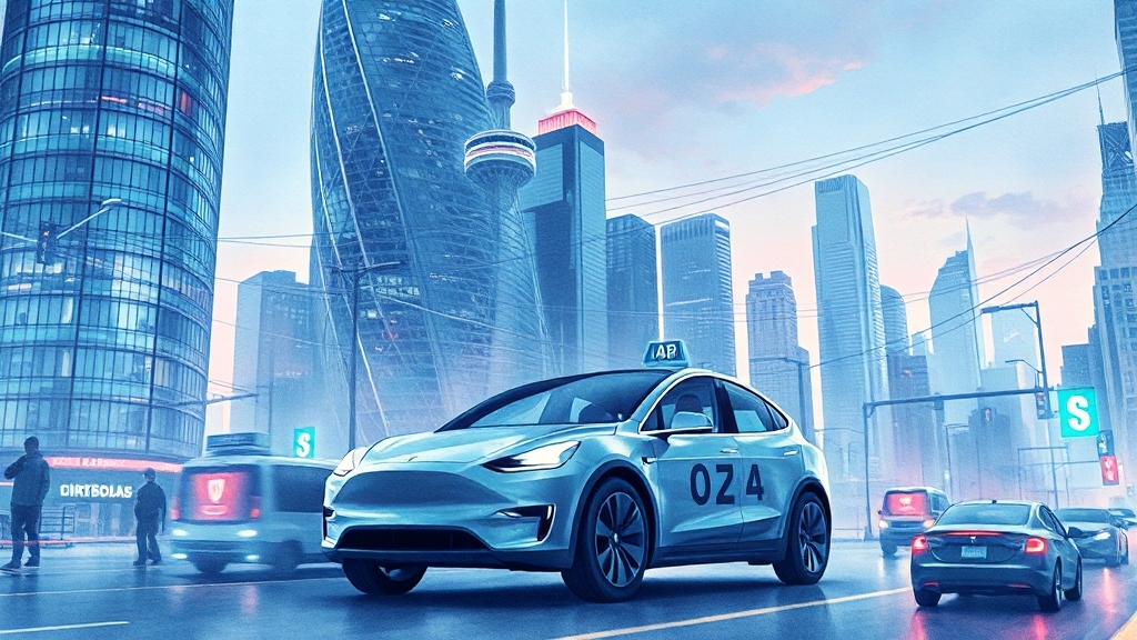 테슬라의 미래 성장 동력 (watercolor 스타일)