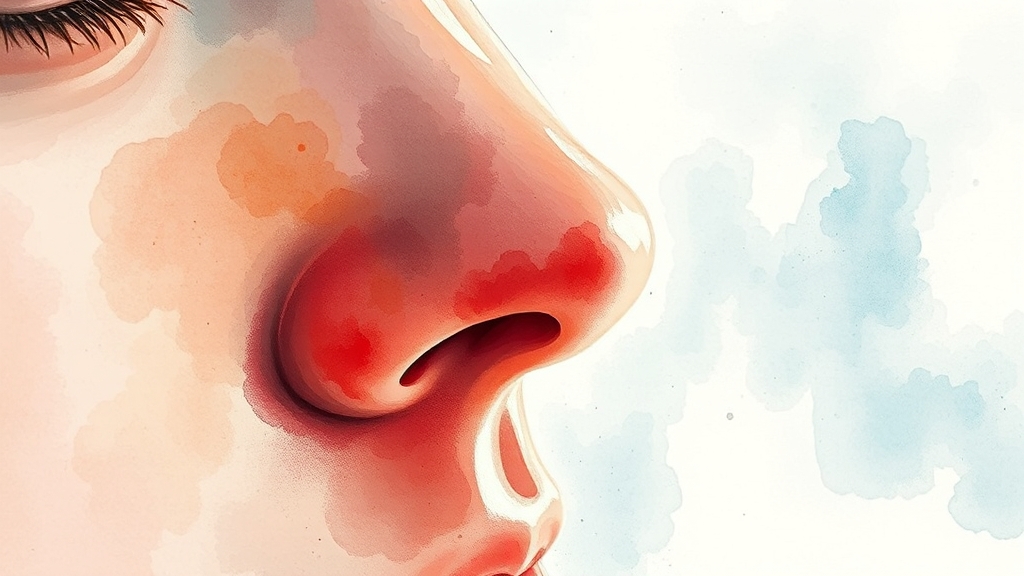 부비동암 초기 증상 (watercolor 스타일)