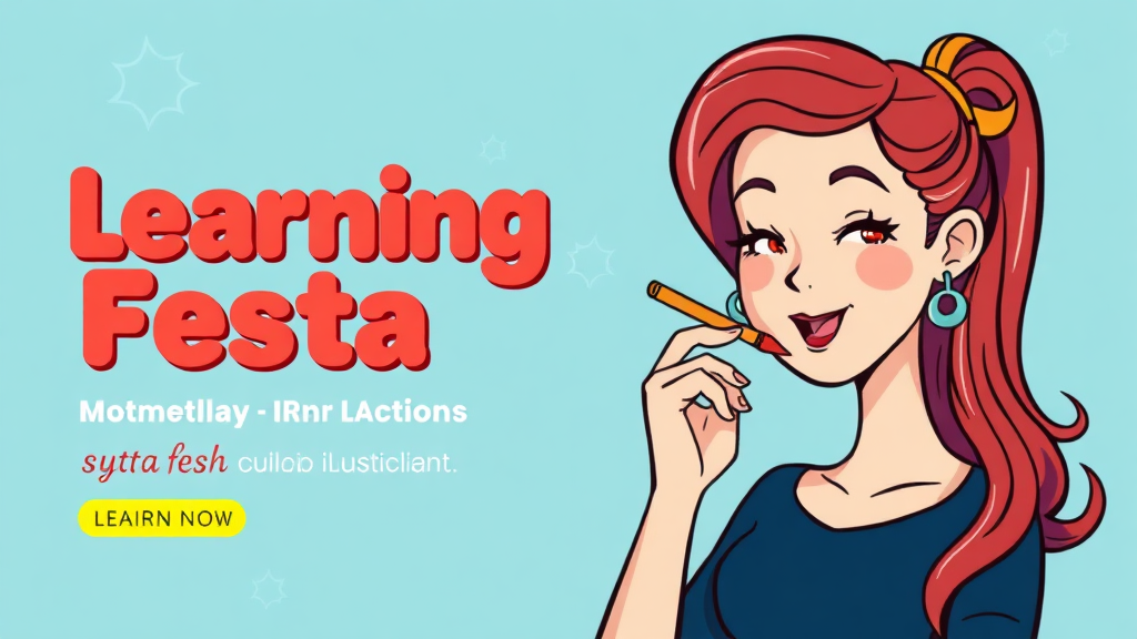 수강료 할인, 다양한 혜택 (cartoon 스타일)