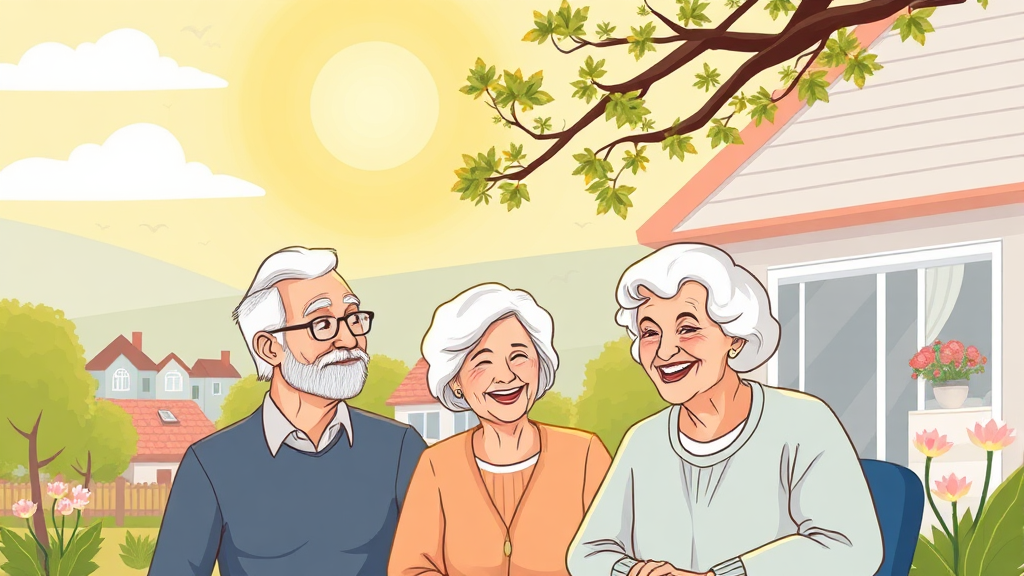 실버타운 & 요양원, 선택 시 고려사항 (illustration 스타일)