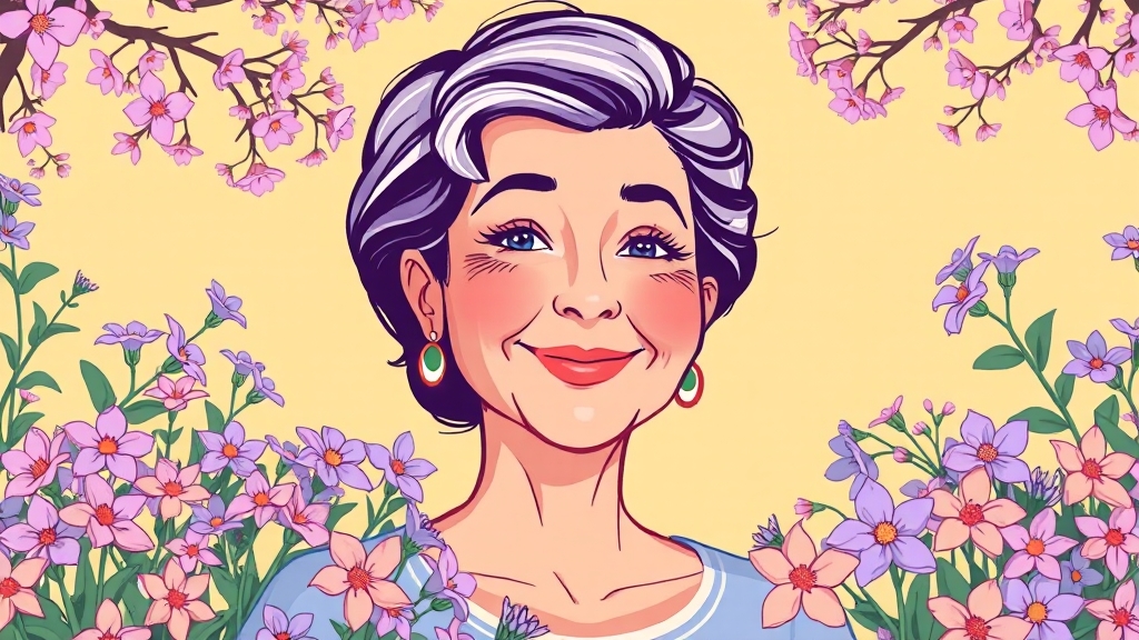 갱년기 여성, 오디 효능 집중 탐구 (cartoon 스타일)