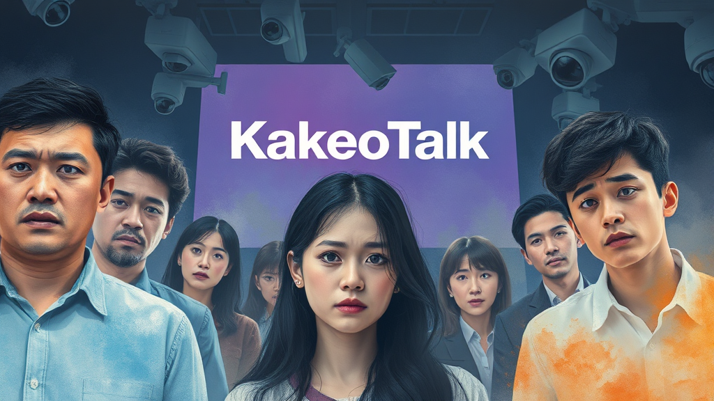 카톡, 왜 논란일까? (watercolor 스타일)