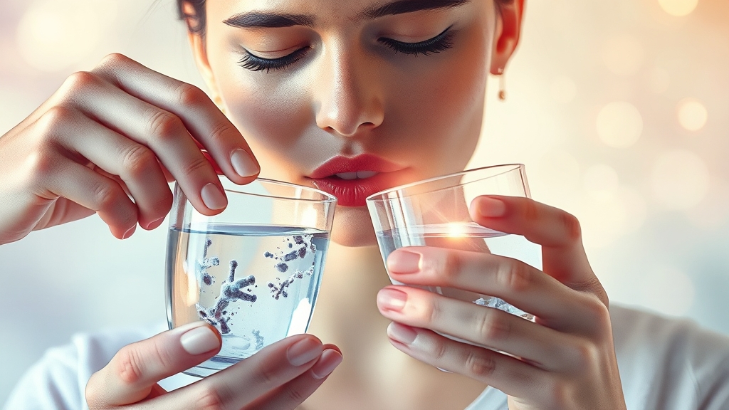 구강 건조증과 입냄새 (watercolor 스타일)