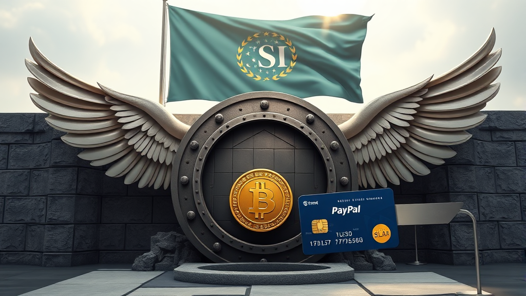 스테이블코인 관련 해외 주식 (realistic 스타일)