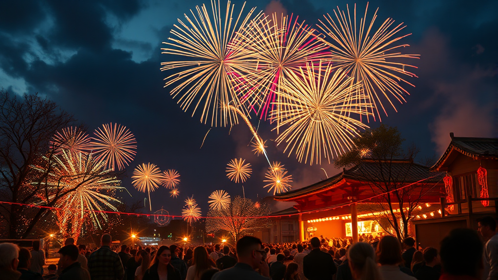 새해맞이 전국 해맞이 축제: 희망찬 시작을 알리는 순간 (realistic 스타일)