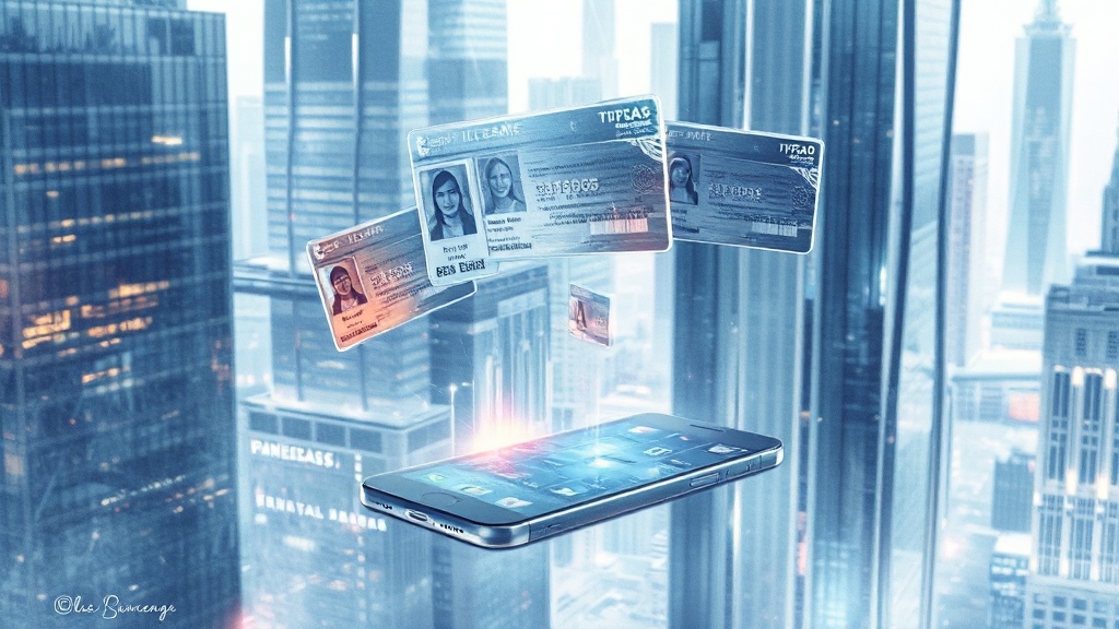 모바일 신분증 vs 모바일 운전면허증 (watercolor 스타일)