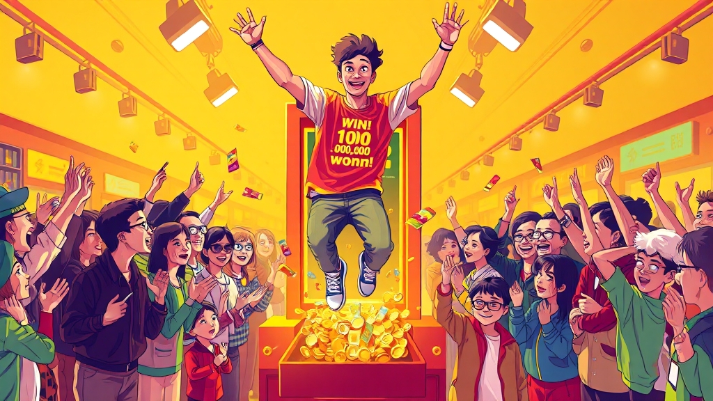 상생소비복권: 응모 및 당첨 확률 (illustration 스타일)