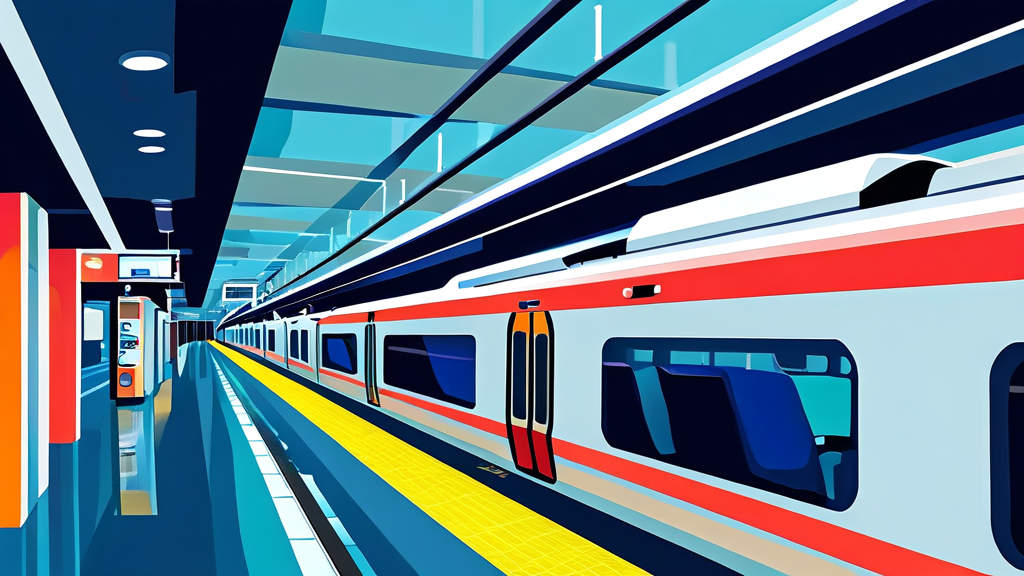 하루카 특급열차: 간사이공항에서 오사카까지 가장 빠른 길 (illustration 스타일)