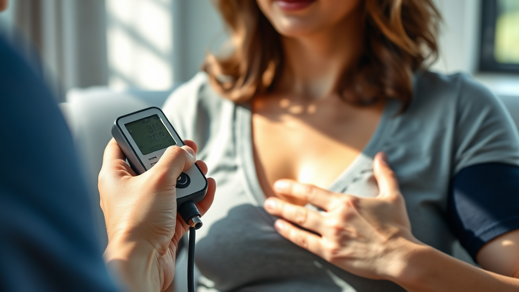 정기적인 혈압 측정의 중요성 (realistic 스타일)