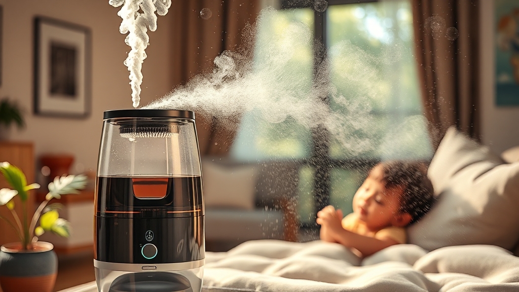 가습기 안전 및 세척 관리 (realistic 스타일)