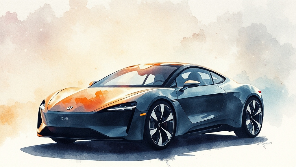 EV4 디자인 및 실내 분석 (watercolor 스타일)