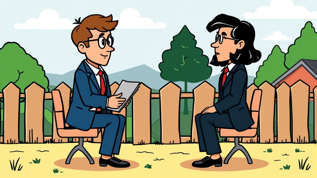 담장 철거 외 대안은? 협상 및 합의 전략 (cartoon 스타일)