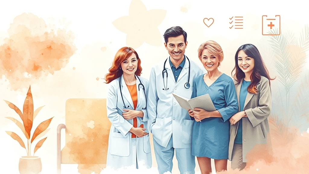 장기요양등급 판정 절차 (watercolor 스타일)