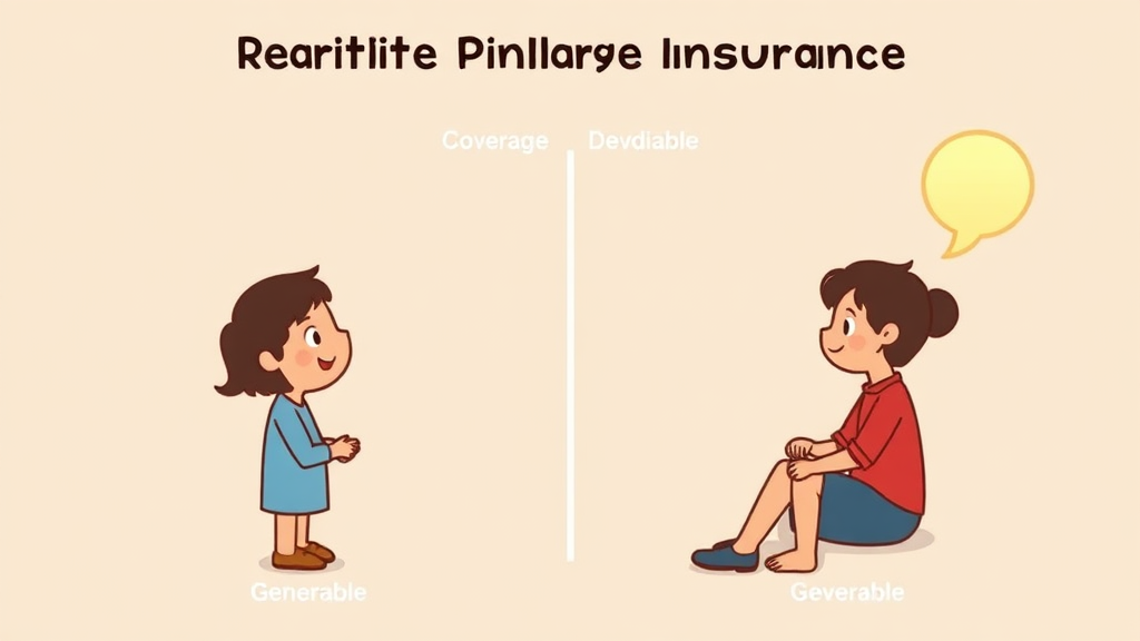 실손보험 세대별 보장 비율과 자기부담금의 변화를 한눈에 볼 수 있는 비교 인포그래픽 캐릭터 이미지