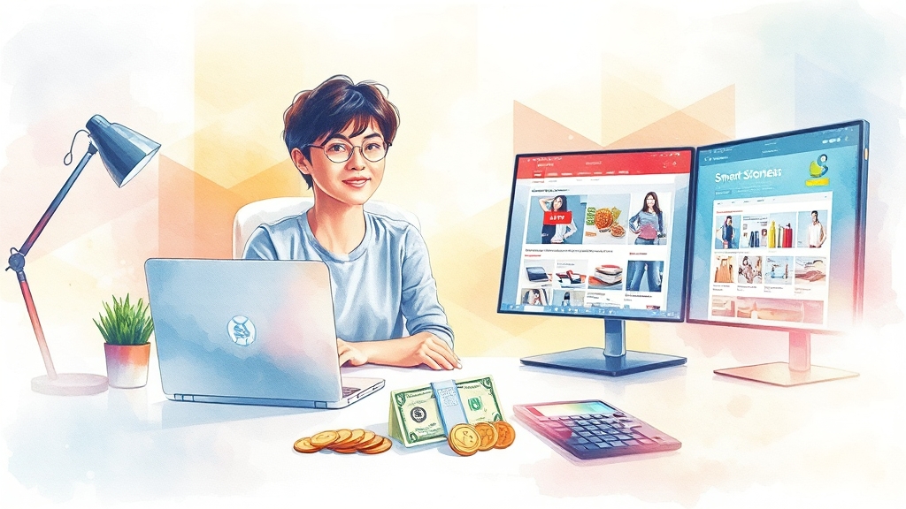 쇼핑 커넥트란? (watercolor 스타일)