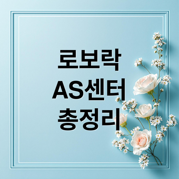 로보락
AS센터
총정리 (로보락 서비스센터 위치)