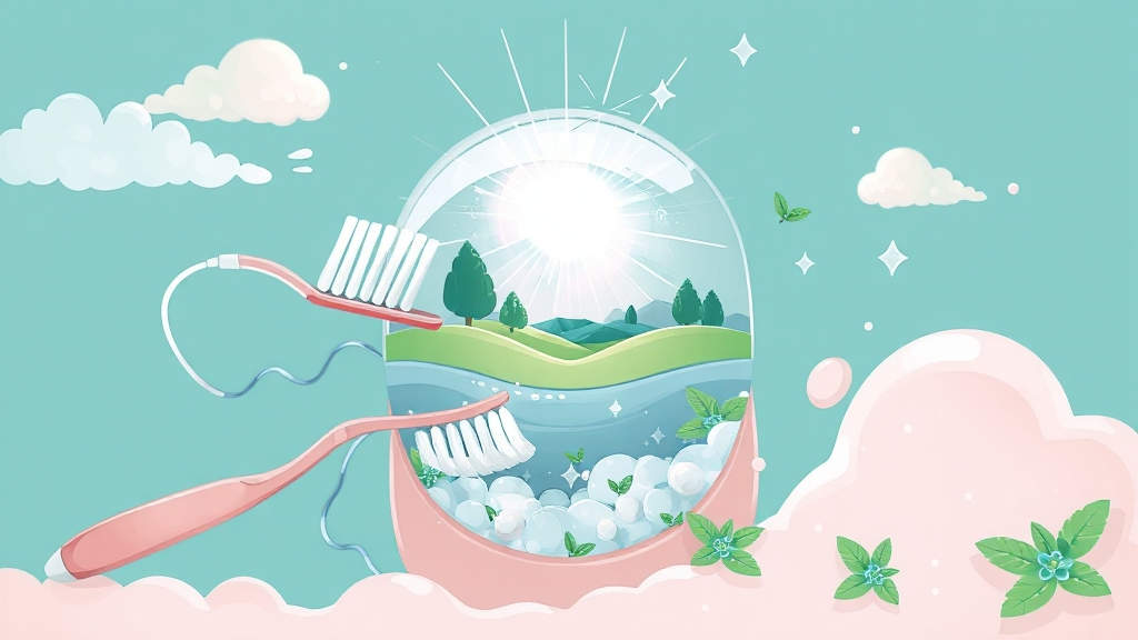 구강 건강 관리 습관 및 추천 제품 (illustration 스타일)