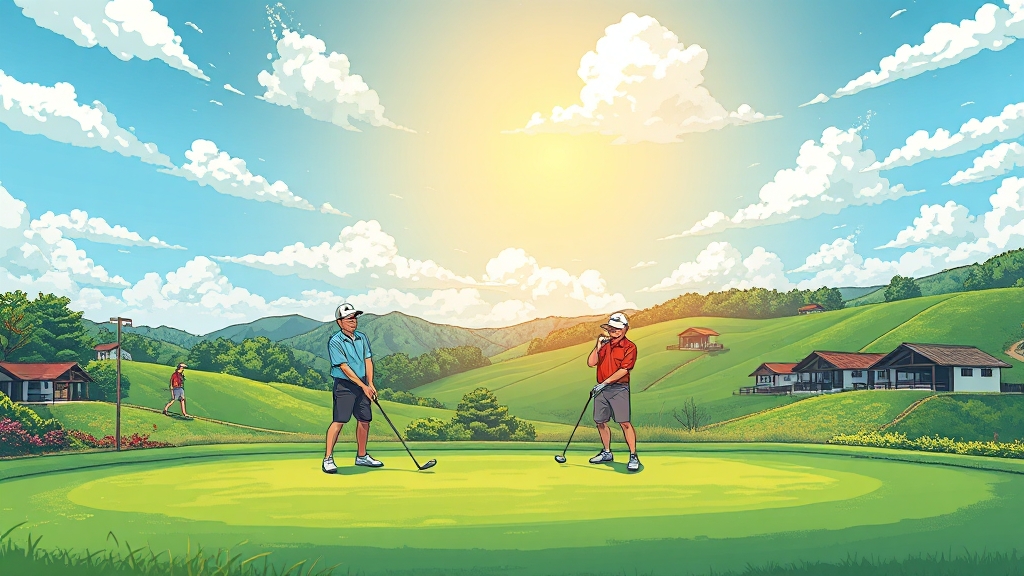 골프 여행 및 리조트 정보 (illustration 스타일)
