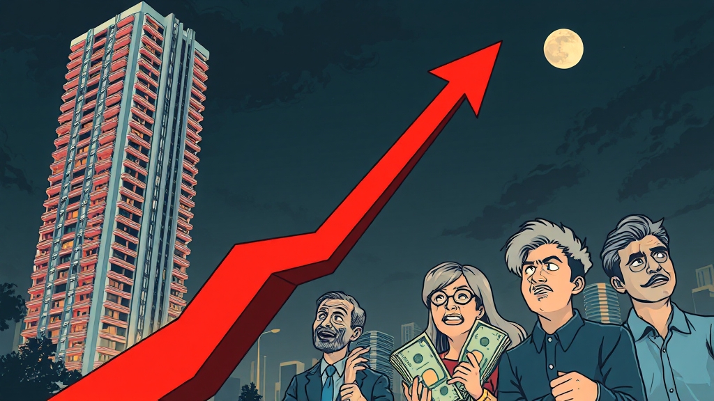 아파트 가격 상승 배경 (illustration 스타일)