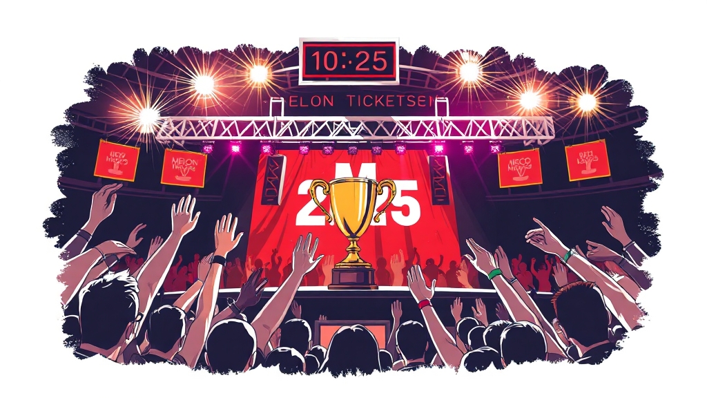 MMA 2025 티켓 예매 일정 (illustration 스타일)