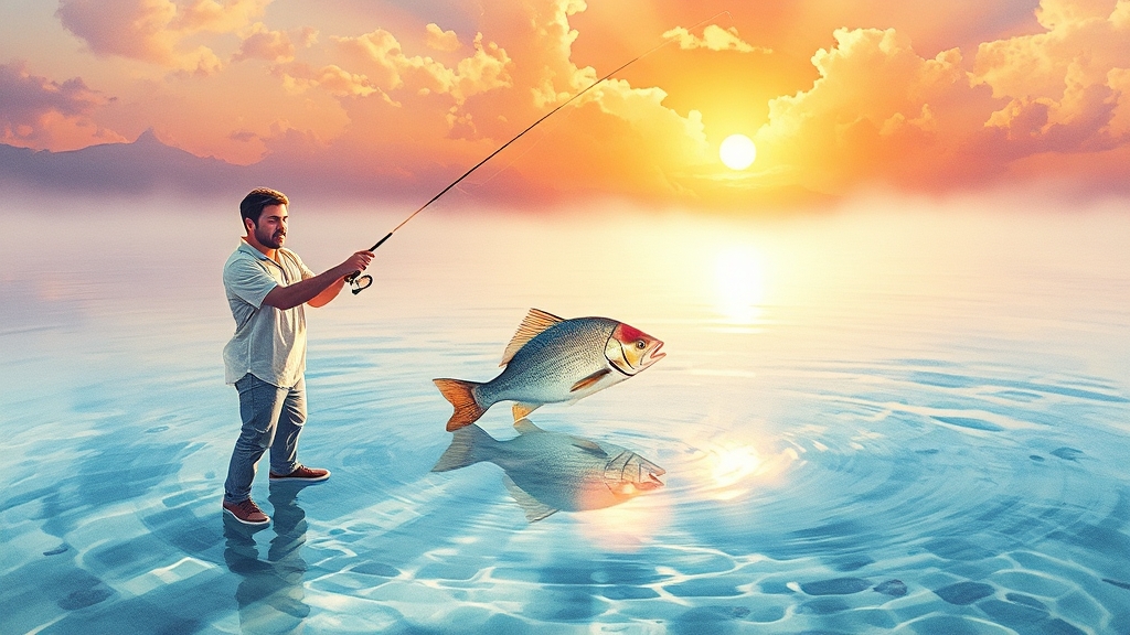 물고기 잡는 꿈, 길몽일까? (watercolor 스타일)