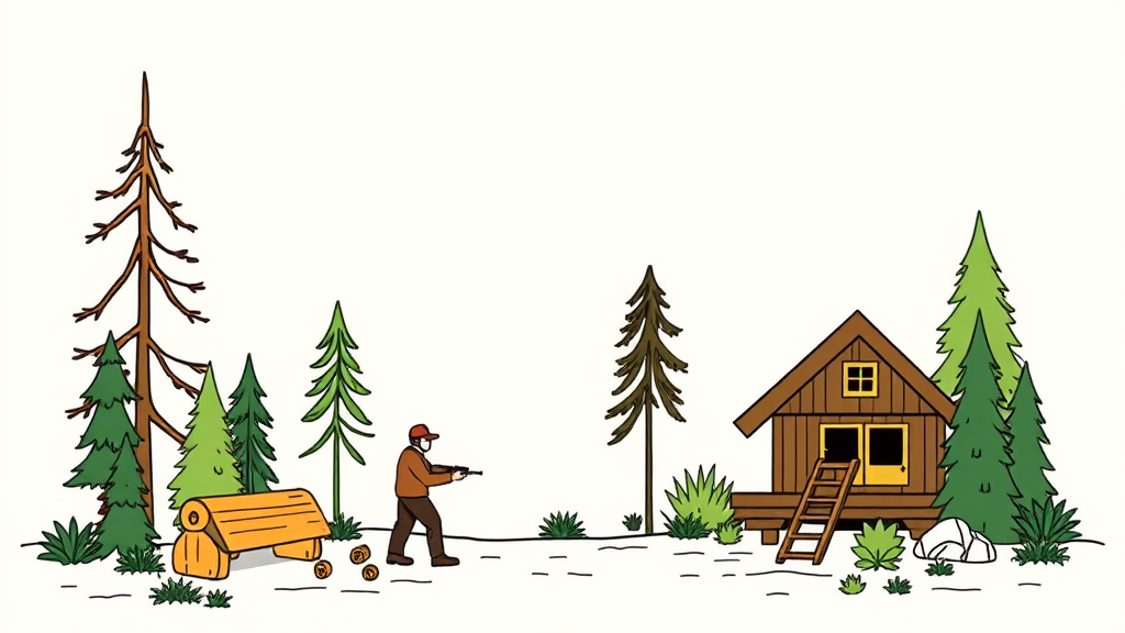 단기간에 산림산업기사 응시자격 취득하기 (illustration 스타일)