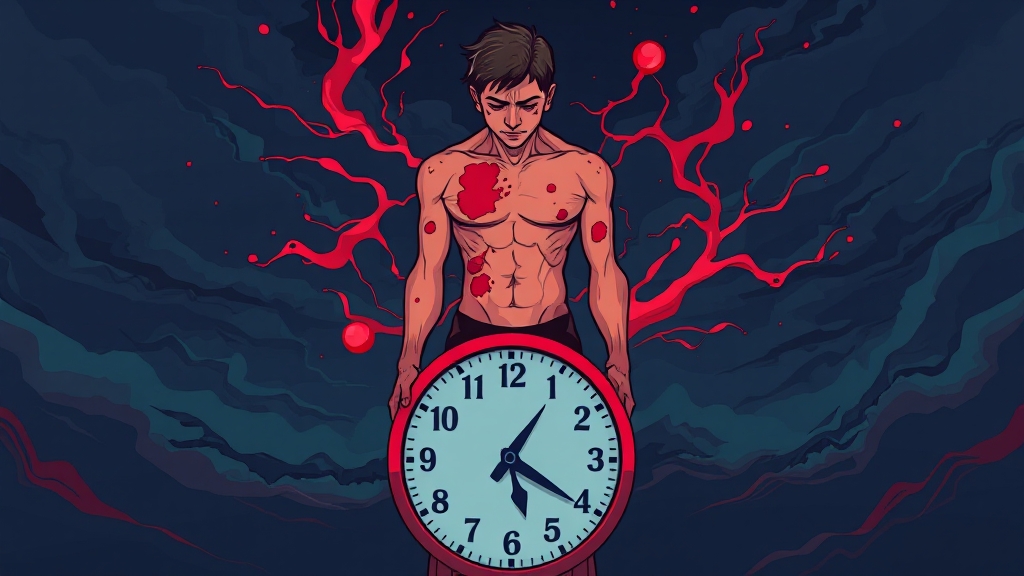 대상포진 주요 증상, 통증 관리는 어떻게? (cartoon 스타일)