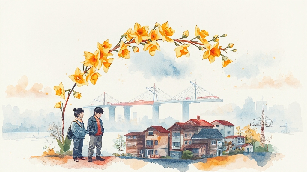 부동산 시장, 분양가 상승 압박 (watercolor 스타일)
