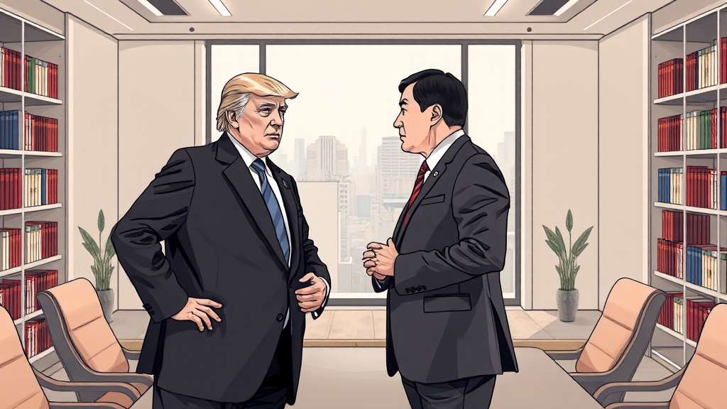 미국 요구와 한국 입장: 주요 쟁점 (illustration 스타일)