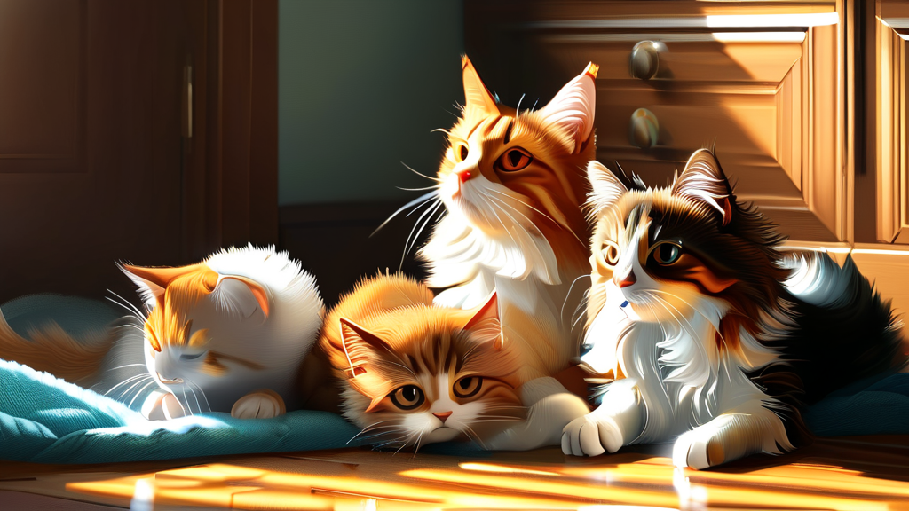 생활 방식과 관리의 차이: 산책, 놀이, 그리고 혼자만의 시간 (realistic 스타일)