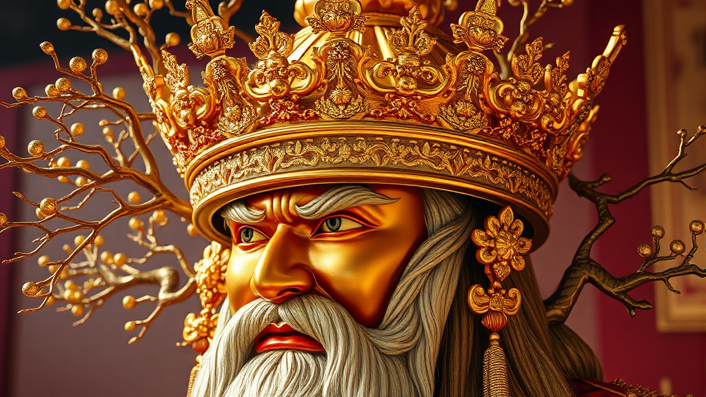 신라 금관의 역사적 가치 (realistic 스타일)