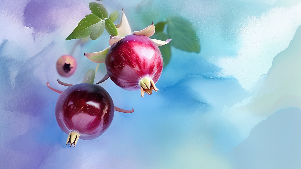 면역력 강화, 아로니아로 튼튼하게 (watercolor 스타일)