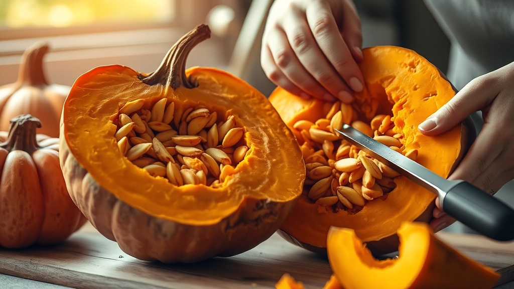 늙은 호박 손질법 (realistic 스타일)