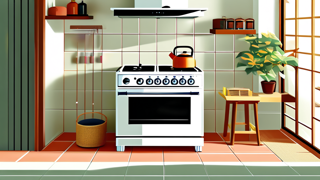 가스레인지 자가 점검 및 간단한 문제 해결 방법 (illustration 스타일)