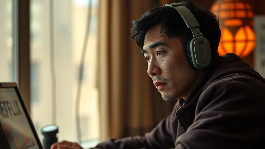 국내 OTT 시장 영향 (realistic 스타일)