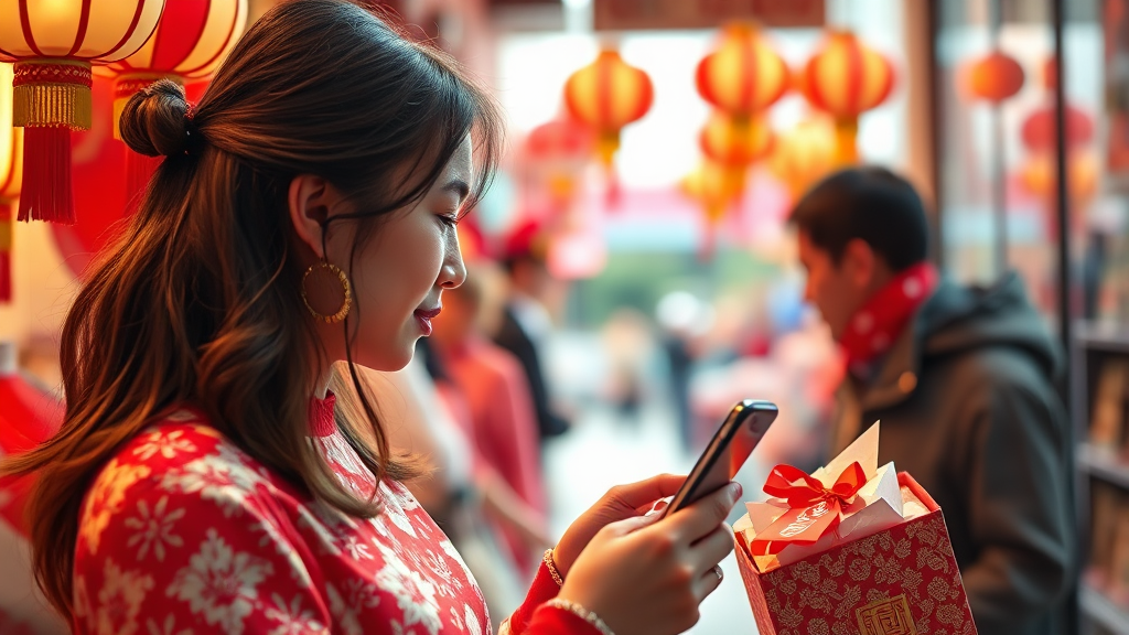 설날 선물 구매 가이드 (realistic 스타일)