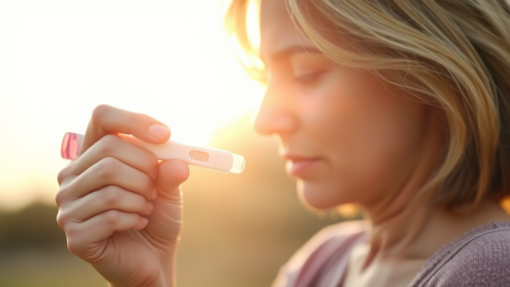 갱년기 테스트기 사용법 (realistic 스타일)