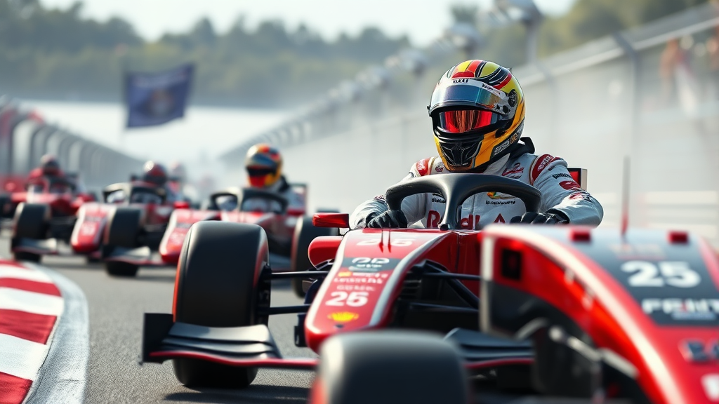 비자 캐시 앱 레이싱 불스 팀의 드라이버 라인업 및 차세대 스타 (realistic 스타일)