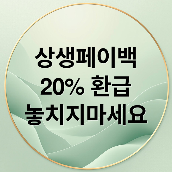 상생페이백
20% 환급
놓치지마세요 (상생페이백)