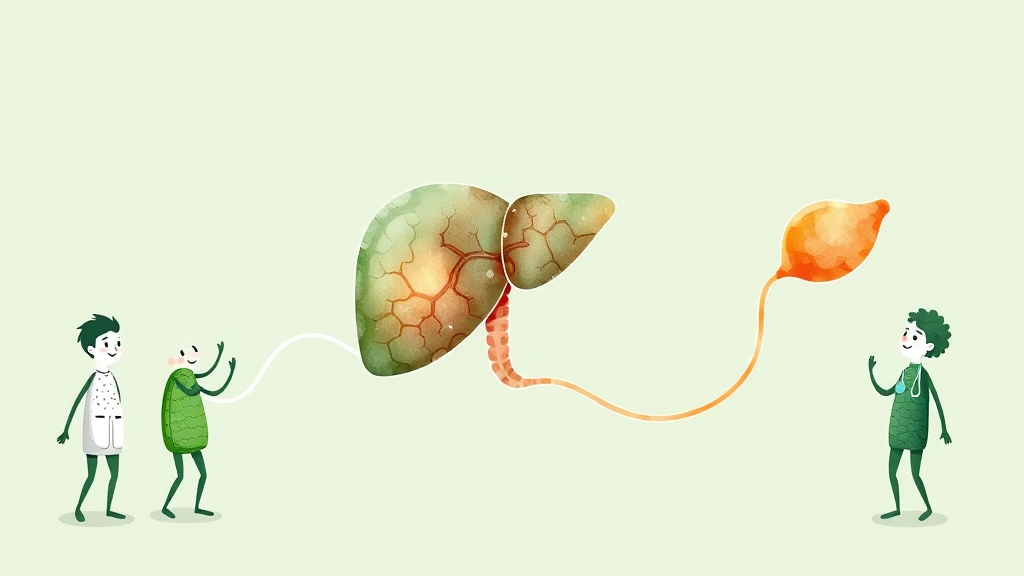 담낭&담도, 소화의 핵심 역할 (illustration 스타일)